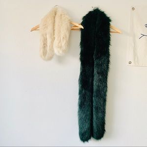 Set of Two Faux Fur Scarves